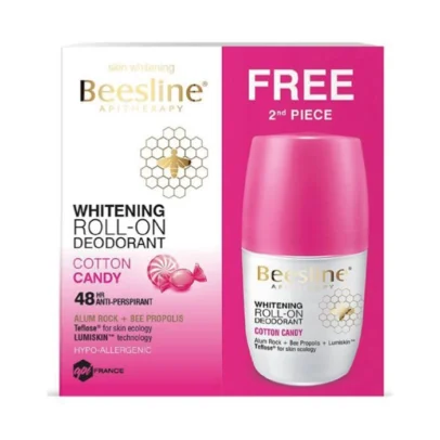 Beesline Natural Whitening Roll On Deodorant Cotton Candy (1+1 Free)