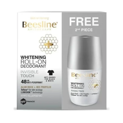Beesline Deodorant Roll On Whitening 48 Hour Invisible Touch 1+1 Free