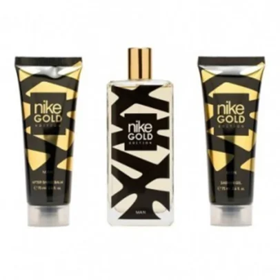Nike Gold Edition Man Gift Set Eau De Toilette 100Ml + After Shave Balm 100Ml + Shower Gel 100Ml