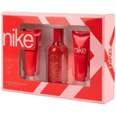 Nike Woman Coral Crush Gift Set Eau De Toilette 100Ml + Body Lotion 75Ml + Shower Gel 75Ml