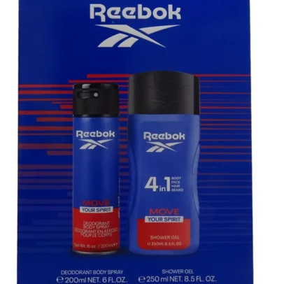 Reebok pack deodorant 200 ml. + gel 250 ml. Move your spirit Man