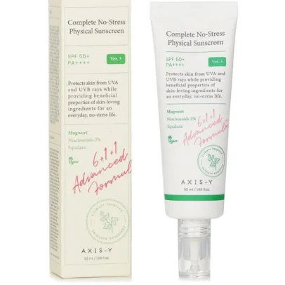 Axis-Y Complete No-Stress Physical Sunscreen SPF 50+ PA++++