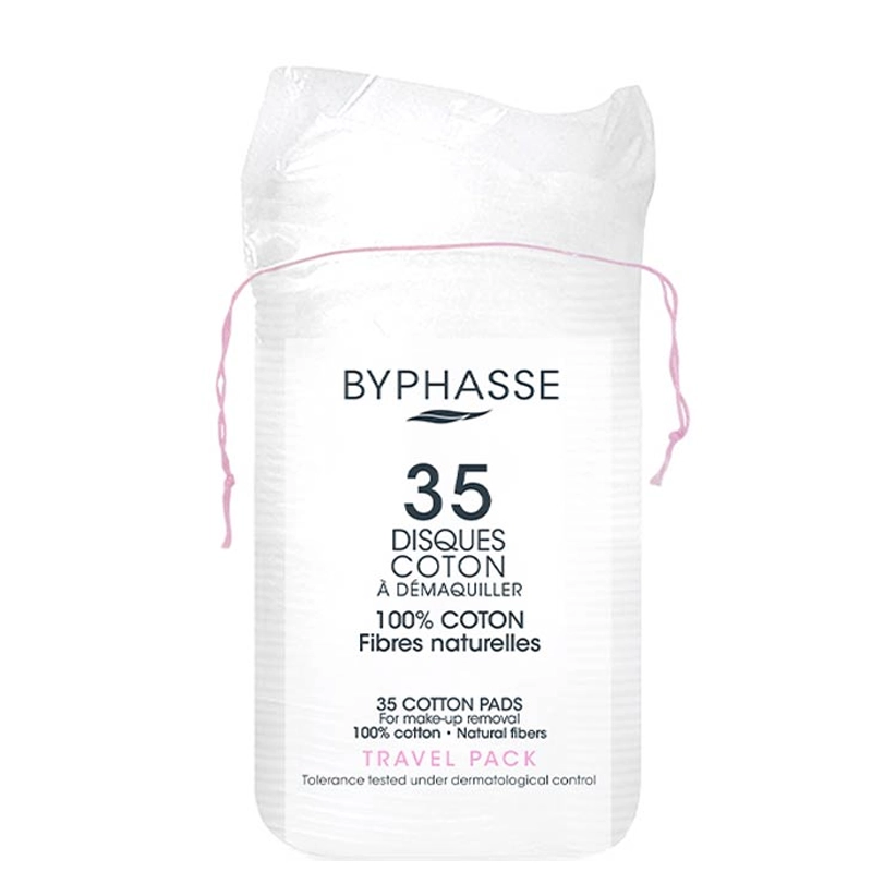 Byphasse 35 Disques Coton À Démaquiller 100% Coton Fibres Naturelles