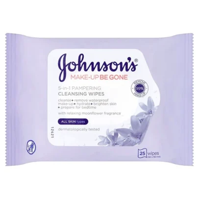 Johnson's Make-Up Be Gone Micellar Cleansing Wipes For Dry Skin - 25 Wipes